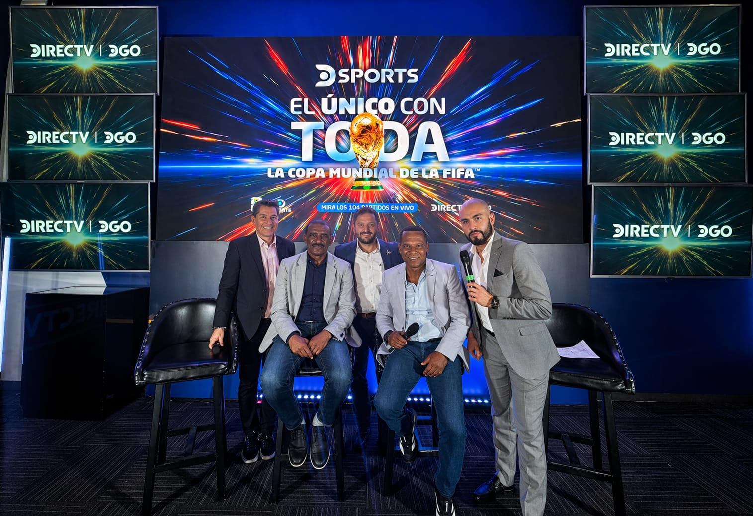 Titto Puccetti, Arnoldo Iguaran, Daniel Llano, Willington Ortiz y Samuel Vargas